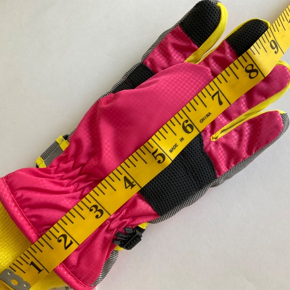 Youth-sized NANDN Cold Weather Gloves Hot Pink/Yellow Size Small NWT - Picture 7 of 7